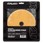 ITALKO poliravimo kempinė DA Velcro 140x125x20mm (oranžinė/vidutinė) - Image 2